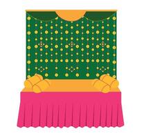 Indian Wedding Haldi and Mehendi Ceremony Background setup vector