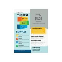 Corporate business flyer design template, modern business flyer design template print of a4 size vector
