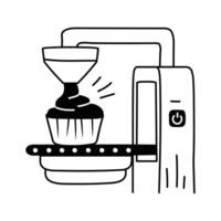 A tool used for icing and decorating cakes and pastries vector