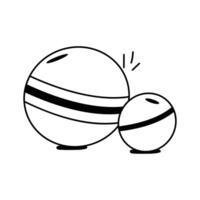 Inflatable balls for flexibility, balance, and strength workouts vector
