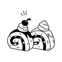Take a look at this amazing icon of swiss roll in trendy style vector