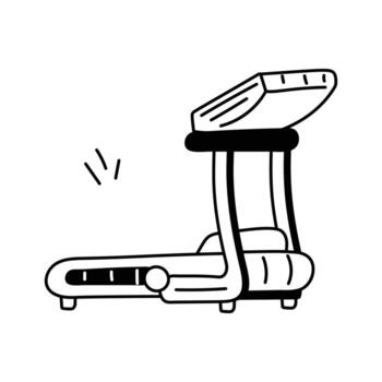 Machine for running and walking workouts indoors vector