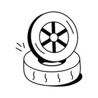 Wheel for core stability and upper body strengthening exercises vector
