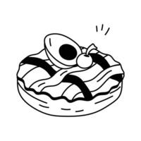 A classic pie with lattice crust and fruit filling vector