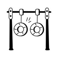 Bar for upper body strength and pullup exercises vector