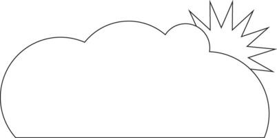 A cloud with a sunburst on it vector