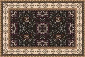 Vintage Arabic pattern.Persian colored carpet.Rich ornament for fabric design,handmade,interior decoration,textiles.Abstract design of persian carpet with geometric ornament.Moroccan style background. vector