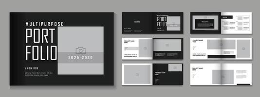 Landscape multipurpose or architecture interior portfolio design template vector