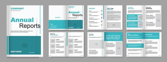 Annual Report Template, Professional Annual Report design layout vector