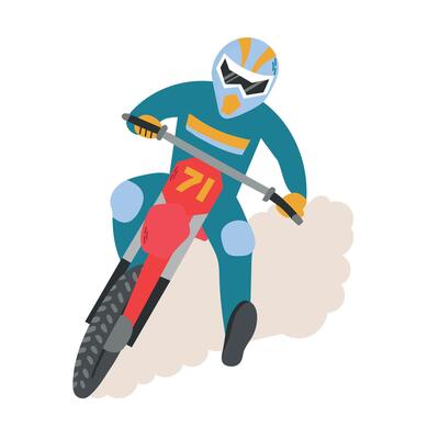 Motorcross icon clipart avatar logotype concepte isolated illustration