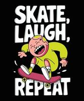 Dynamic Skateboarding T-Shirt Design for Urban Skater Style Enthusiasts vector