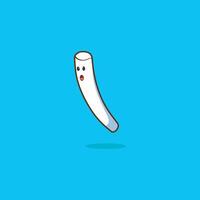 illustration of cute chalk with expression. vector