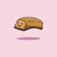 A chalkboard eraser with cute expression. Illustration . vector