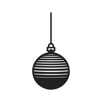 Monochrome Silhouettes of Christmas Ornaments for Design vector