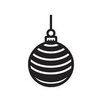 Christmas Ornament Silhouettes in Black and White Style vector