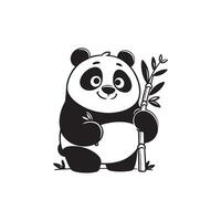 Panda Line Art for Kids - Simple and Sweet Design vector