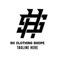 clothing store black and white vector