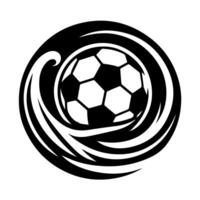 A soccer ball in a circle with a wave vector