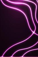 Hot neon flowing frame background glowing futuristic vector