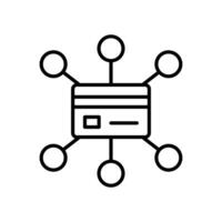 Credit card payment gateway and networking icon vector