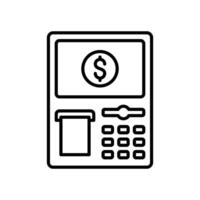 ATM machine icon for financial transactions vector