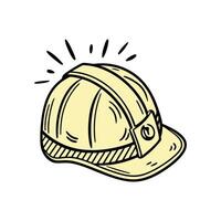 A construction helmet with a light on it vector