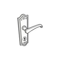 A drawing of a door handle vector