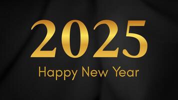 2025 Happy New Year on dark silk background vector