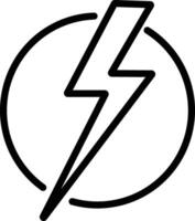 Lightning Energy Concept Icon with Editable Stroke Outline on White Background vector