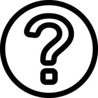 Question Mark Symbol Icon Representing Doubt or Uncertainty in Design vector