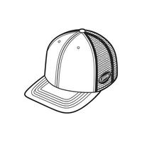 A baseball cap with a mesh panel on the front vector