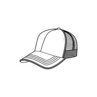 A baseball cap with a mesh back vector
