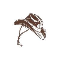 Cowboy hat icon illustration vector