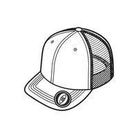 A baseball cap with a sticker on it vector