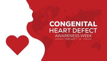 Congenital Heart Defect Awareness Week creative concept design. template for banner, greeting card, poster, prints, social media, flyer ,with background. vector