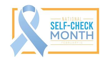 National Self Check Month creative concept design. template for banner, greeting card, poster, prints, social media, flyer ,with background. vector