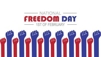 National Freedom Day creative concept design. template for banner, greeting card, poster, prints, social media, flyer ,with background. vector