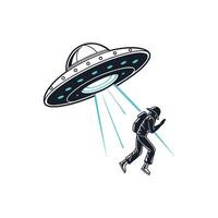 Alien abduction ufo flying saucer ufo alien abduction ufo flying saucer ufo alien vector