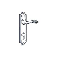 A door handle with a keyhole on it vector