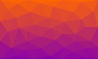 Abstract geometric triangle pattern background. Modern low polygon shapes with magenta and orange gradient texture vector