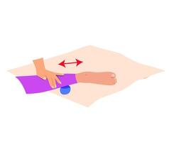 A set of exercises for myofascial release of the legs. A set of relaxing exercises for the legs. Rehabilitation exercises for legs. vector