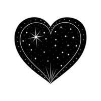 Heart with sparkle vector