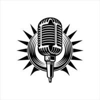 Classic Vintage Microphone Design vector