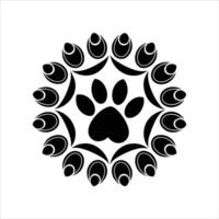 Dog Paw with Bone vector