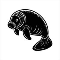 Manatee Appreciation Background vector