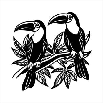 Toucan On Tree Branch vector