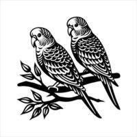 Two Birds On Tree vector