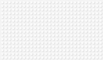 White Plastic Toy Baseplate Background With Grid of Circular Studs, Wide Banner 16x9 Backdrop vector