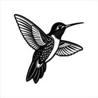 Hummingbird Nesting Artwork vector
