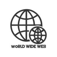 World wide web logo vector